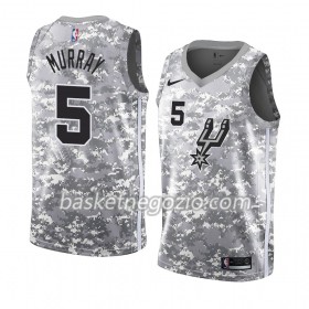 Canotte Uomo San Antonio Spurs Dejounte Murray 5 2018-19 Nike Grigio Swingman